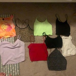 BUNDLE OF 9 TANK TOPS: sizes xs-small